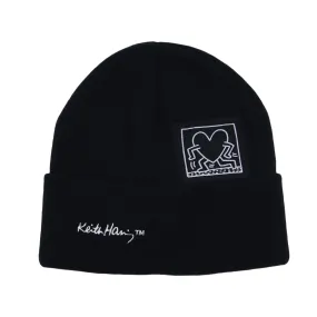 Keith Haring Skull Beanie Hat Heart Patch Watch Cap CR51310