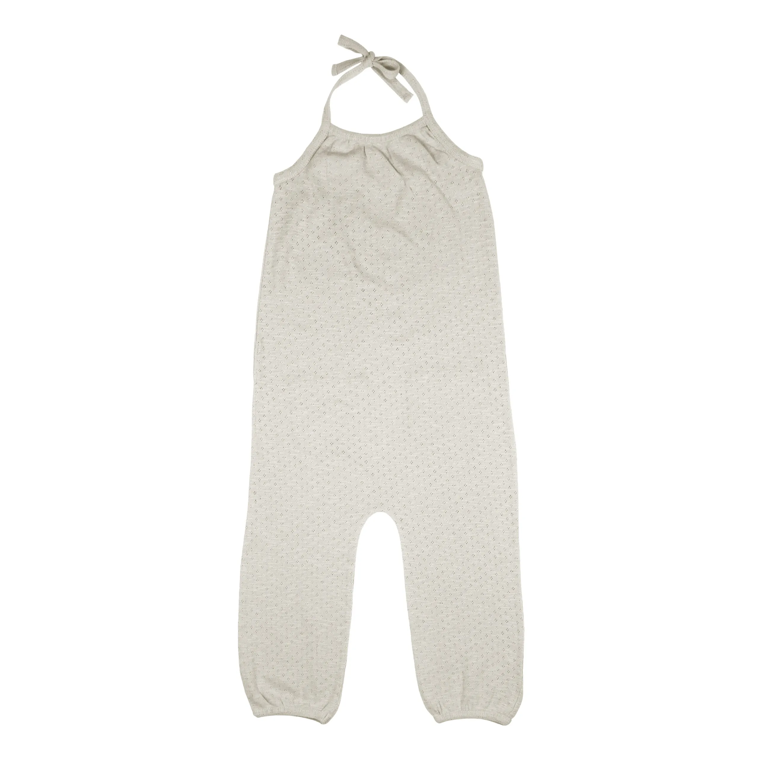 Kids' Pointelle Tie Halter Rompers