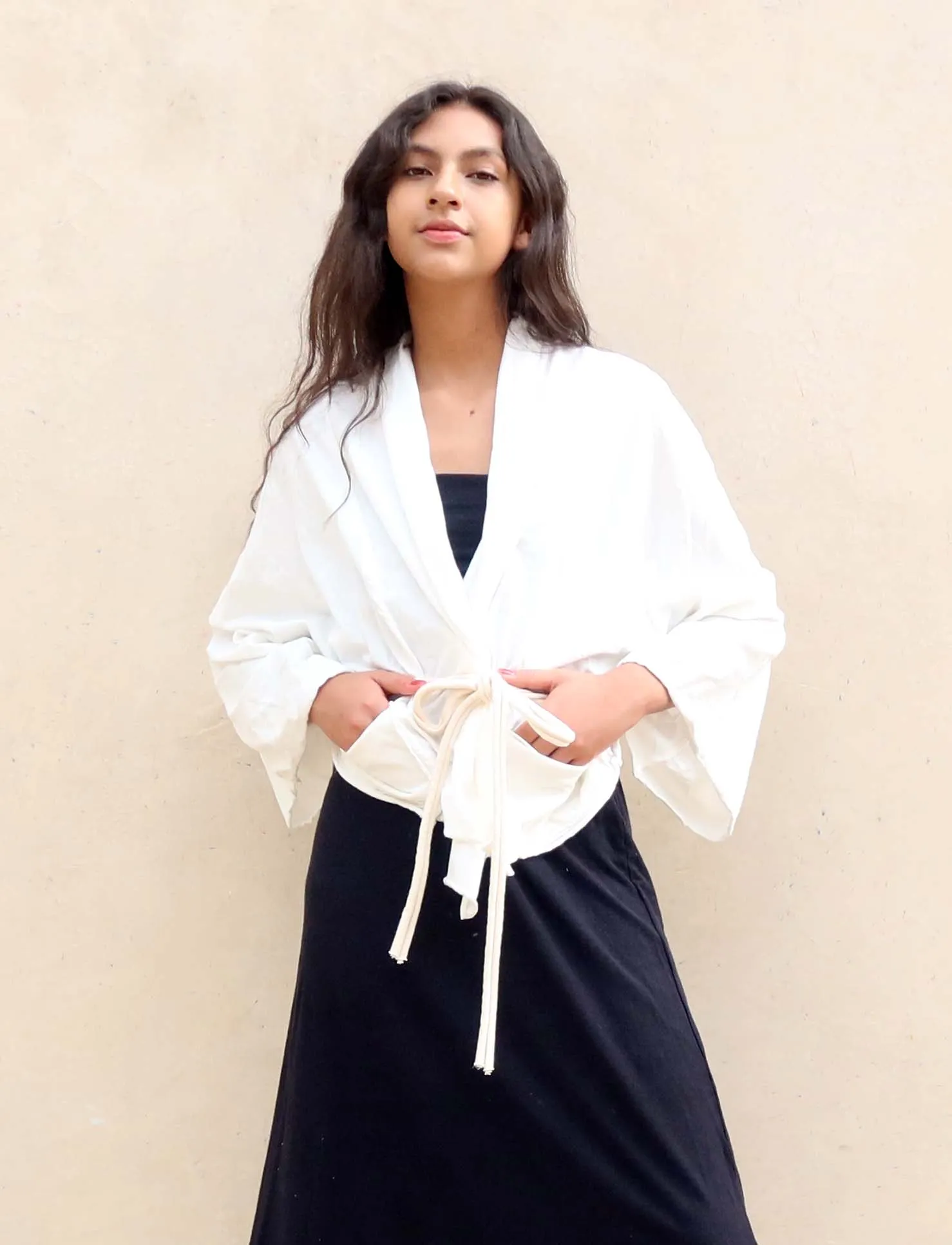 Kimono Belted Cropped Jacket