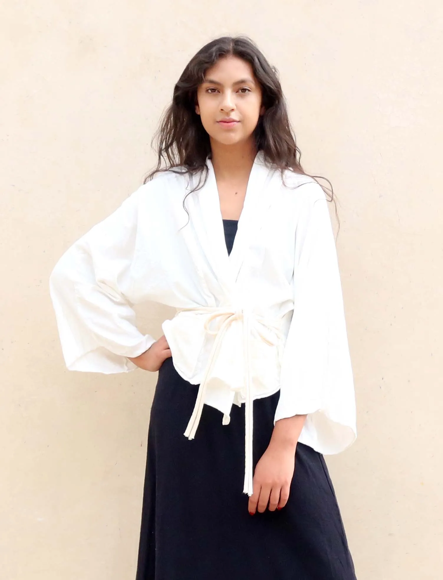 Kimono Belted Cropped Jacket