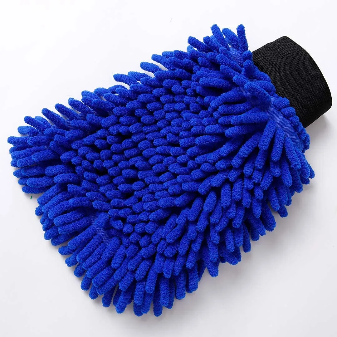 Kuber Industries Gloves | Microfiber Cleaning Gloves | Chenille Mitts for Kitchen | Hand Duster for Kitchen | 1000 GSM Hand Gloves | Double Sided Gloves | SHXNEFSST2 | Pack of 10 | Blue