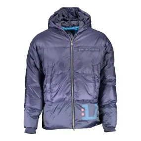 La Martina Blue Feather Men Jacket