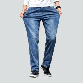 Light-wash men's straight jeans