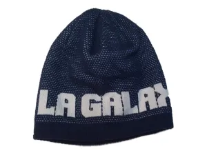 Los Angeles Galaxy Adidas WOMENS Navy Acrylic Knit Skull Beanie Hat Cap