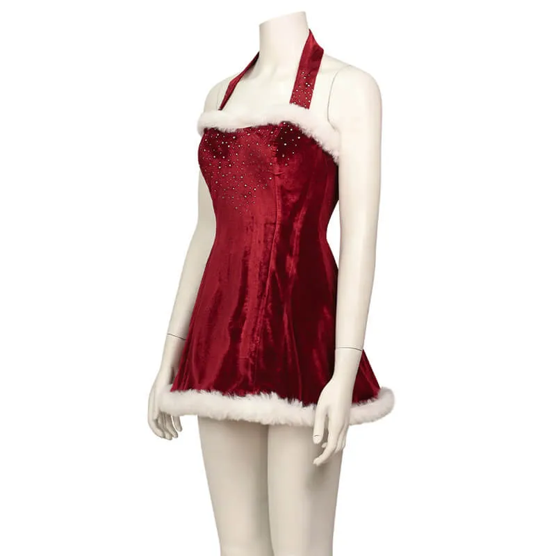 Love Actually 2023 Costume Retro Christmas Dress with Cape BEcostume