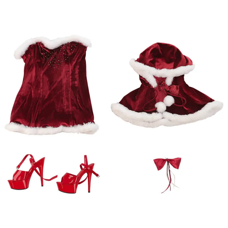 Love Actually 2023 Costume Retro Christmas Dress with Cape BEcostume