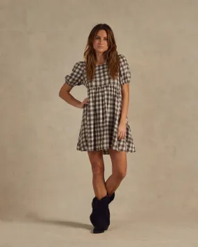 Marley Dress || Charcoal Check