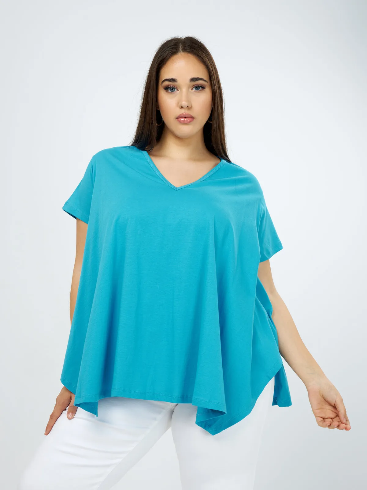 Mat Wide-Fit T-shirt in Blue