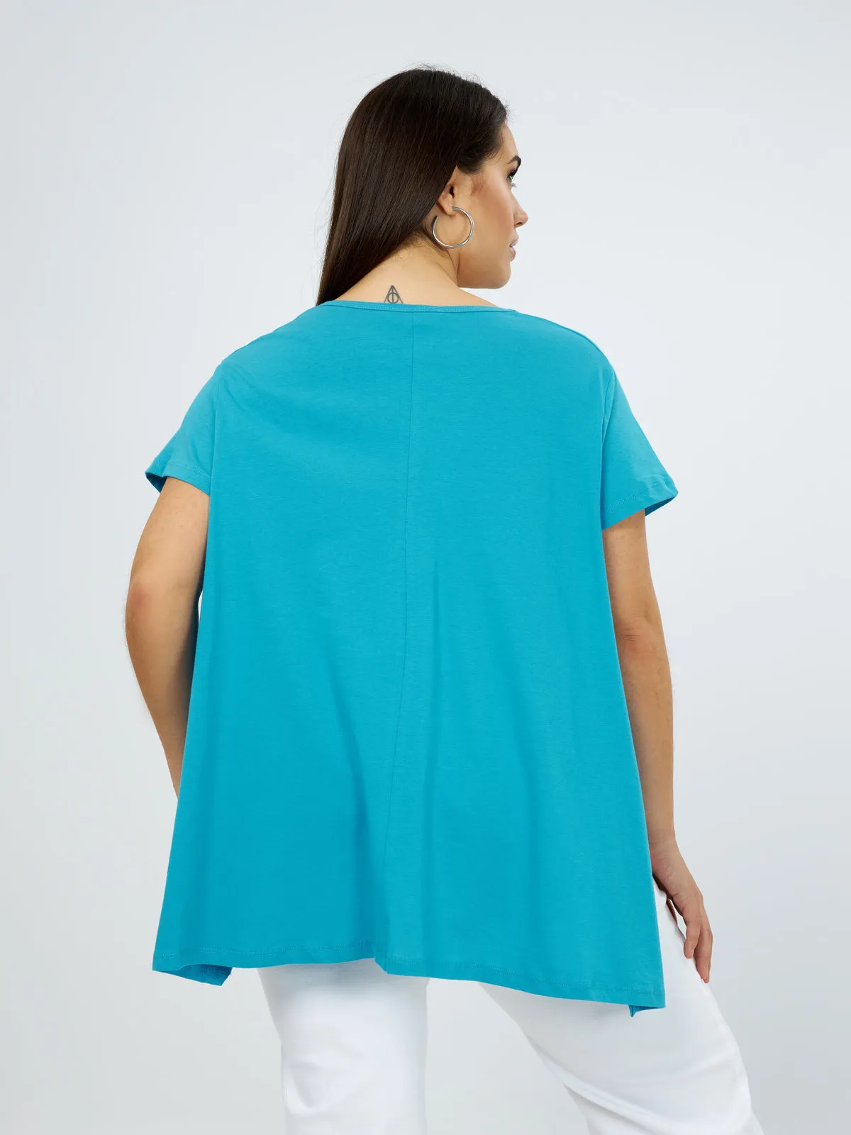 Mat Wide-Fit T-shirt in Blue