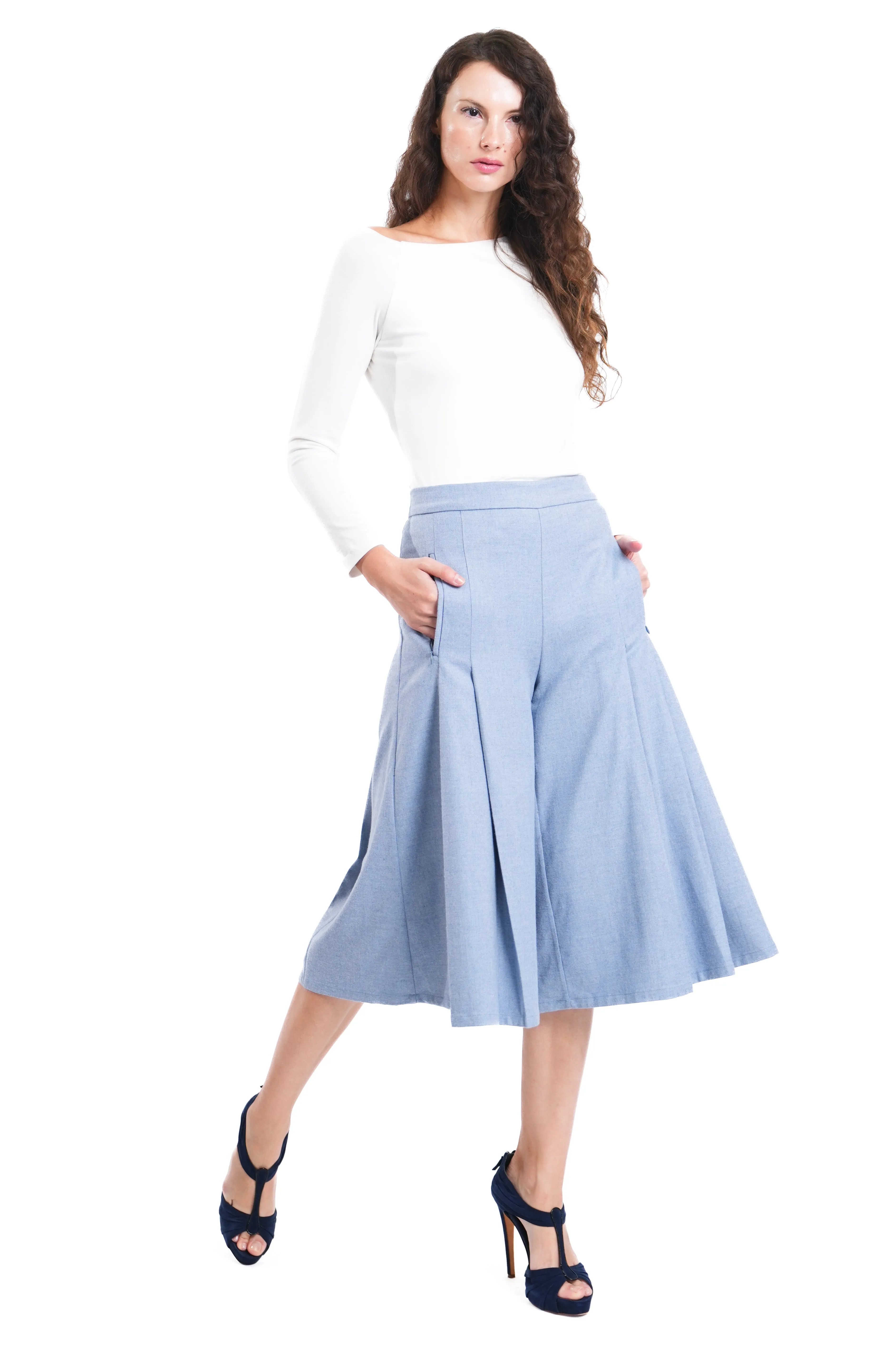 Mazzy Wool Suiting Culotte (Long Version)