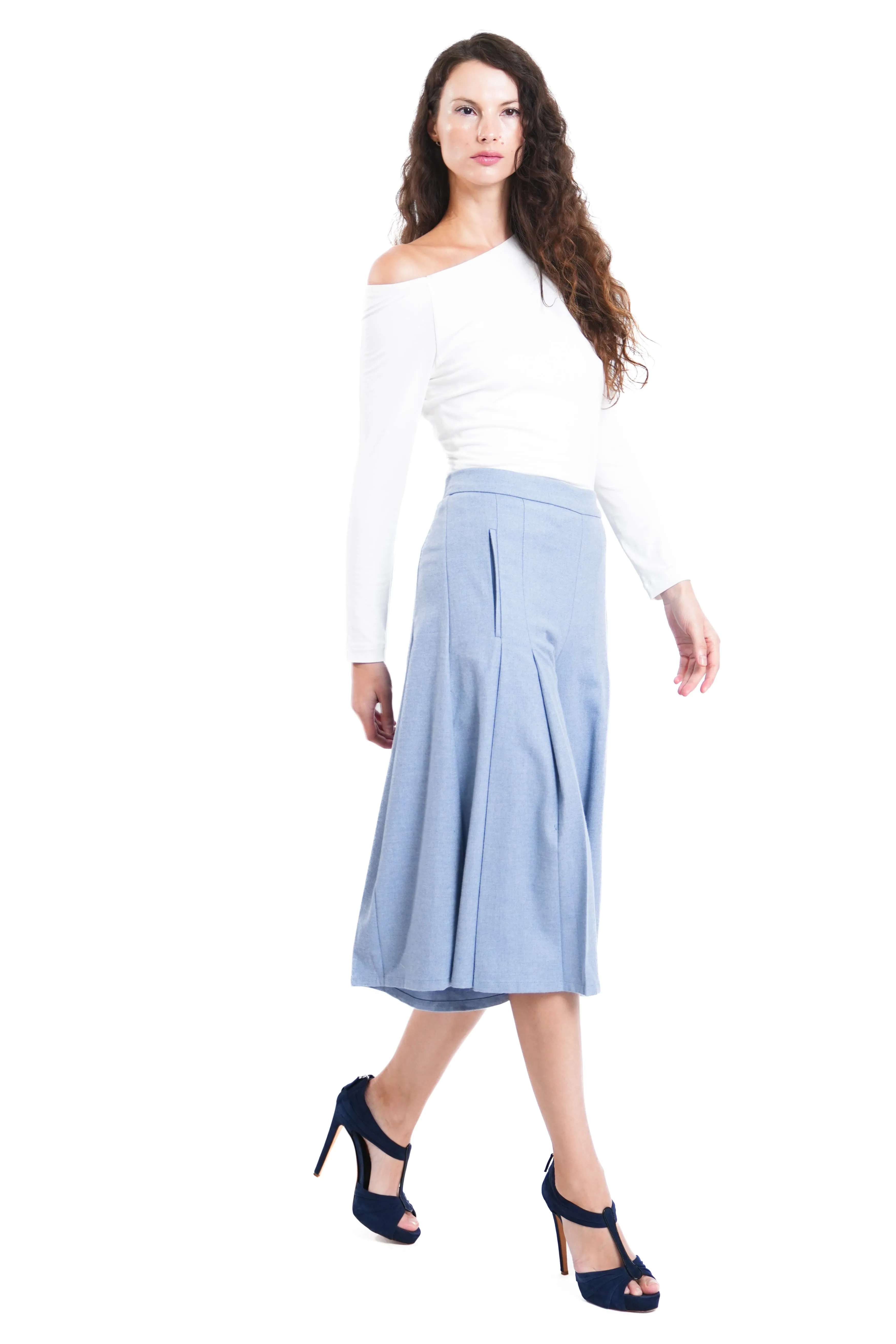 Mazzy Wool Suiting Culotte (Long Version)