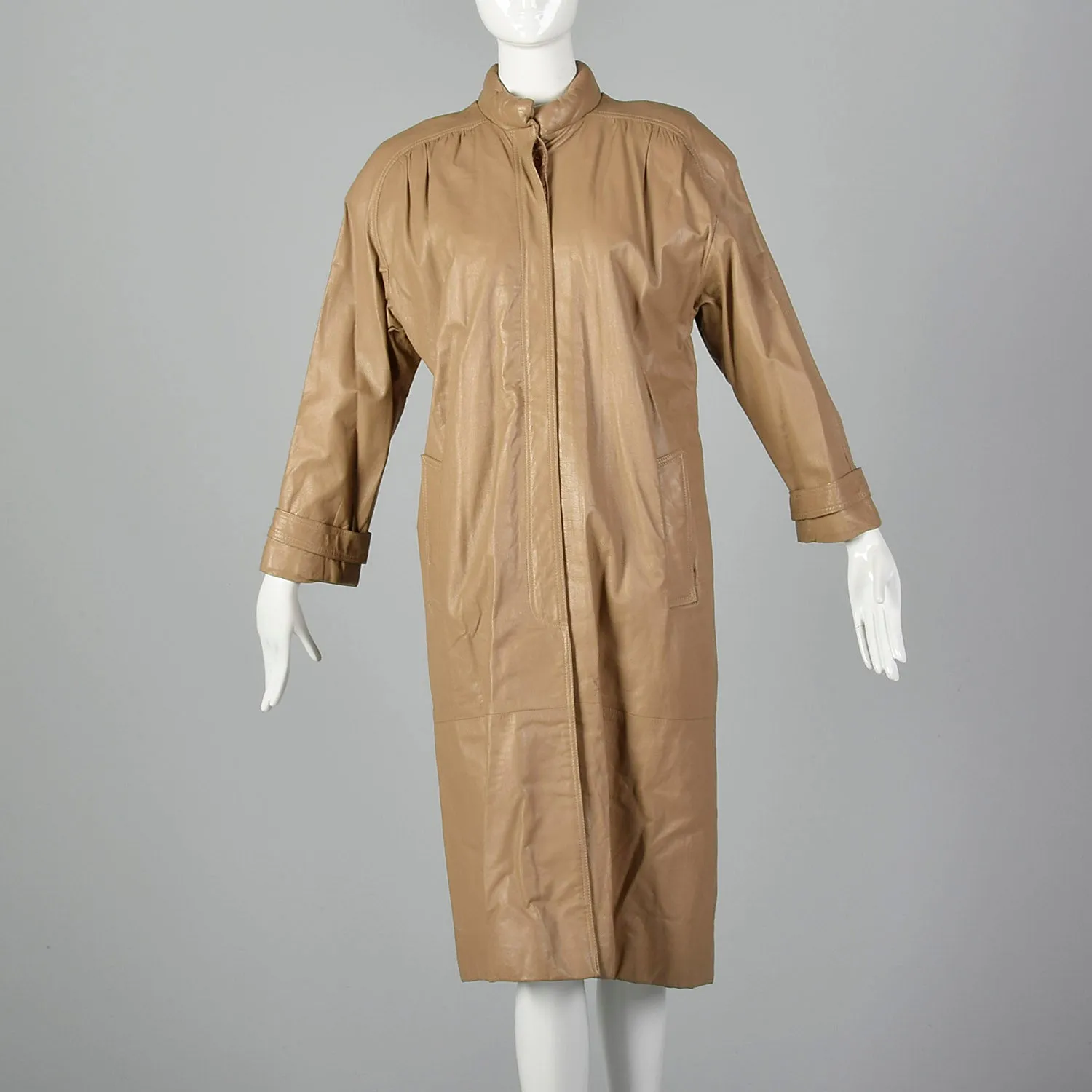 Medium Fendi 1980s Leather Trench Coat