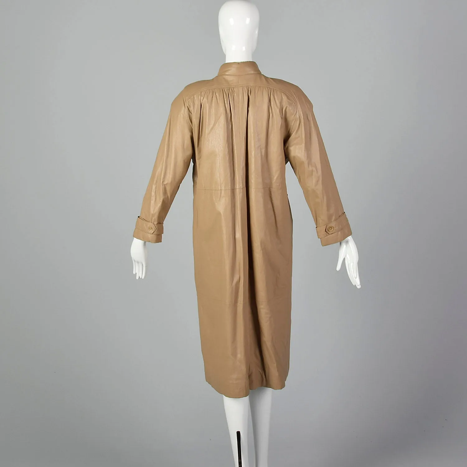 Medium Fendi 1980s Leather Trench Coat