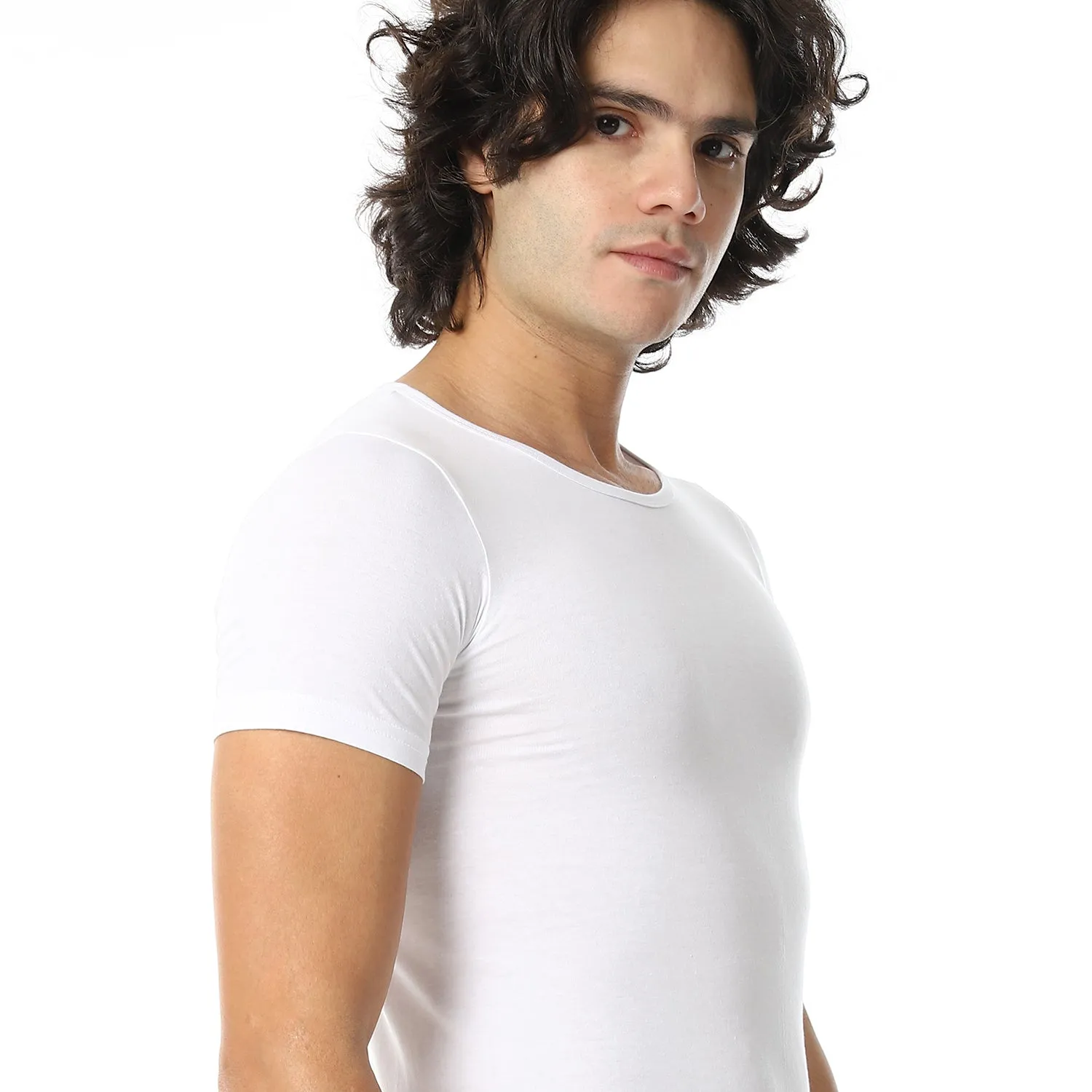 Mens Half Sleeve Combed 3 Pcs - White