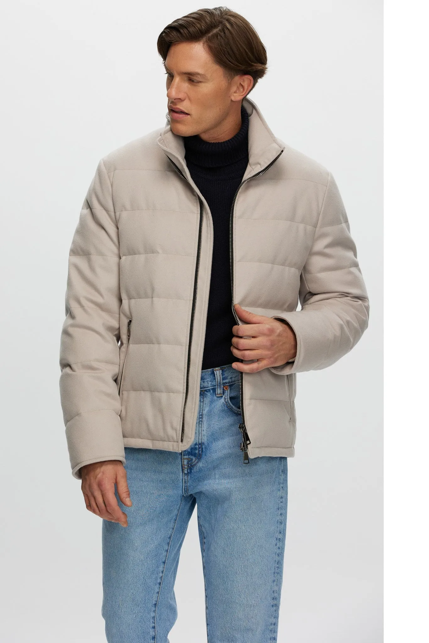 Men's Loro Piana Cashmere Quilted Down Jacket