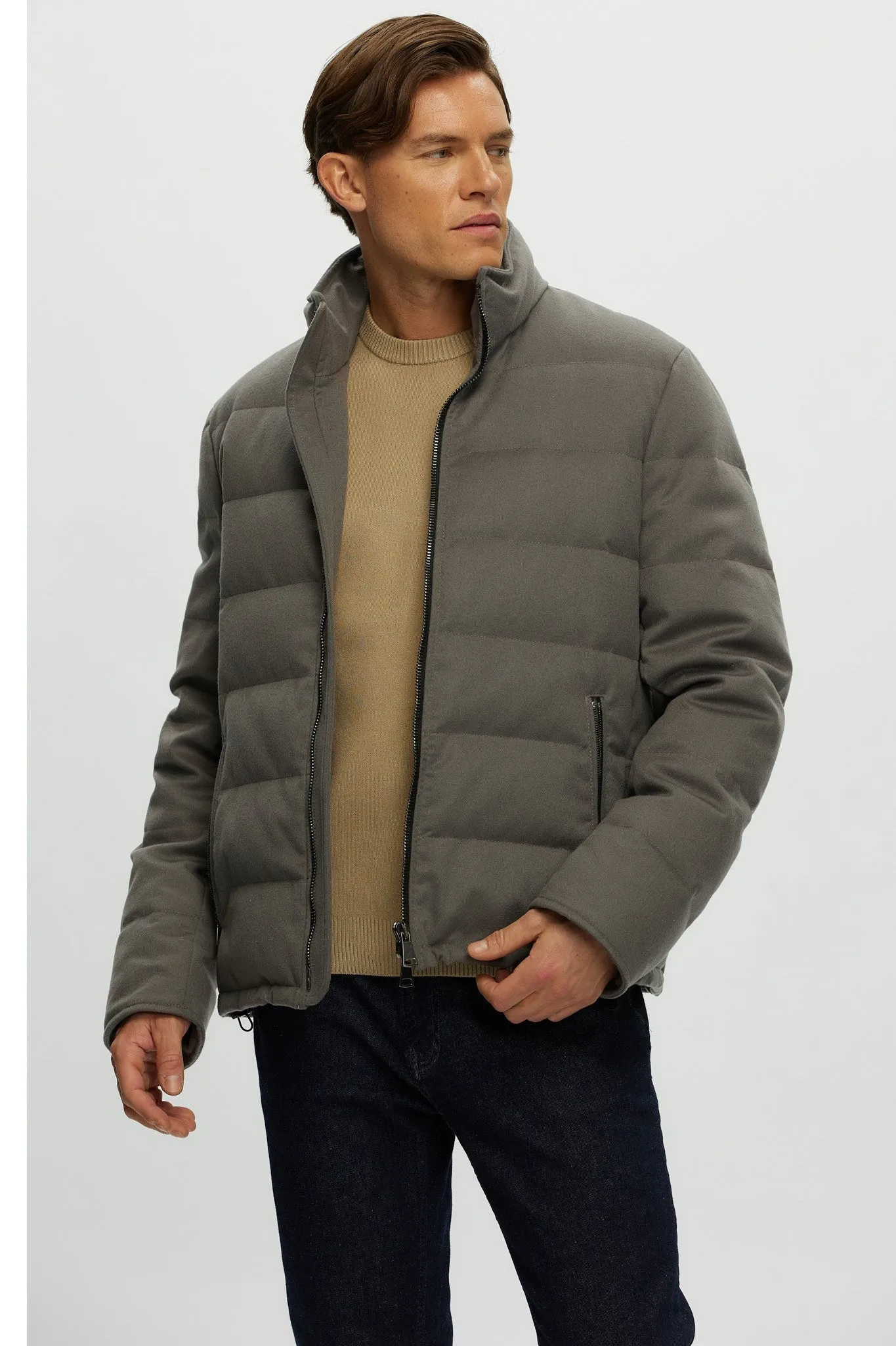 Men's Loro Piana Cashmere Quilted Down Jacket