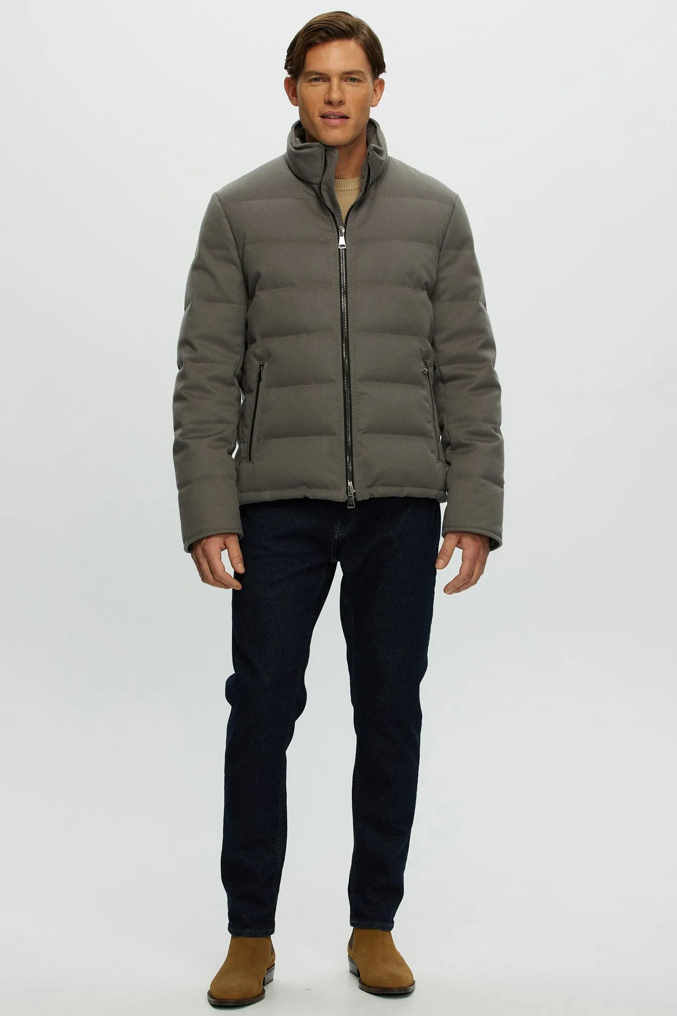 Men's Loro Piana Cashmere Quilted Down Jacket