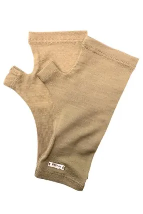 MERINO WOOL FINGERLESS GLOVES SAND