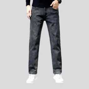 Mid-waist 90s style stretchable men's jeans