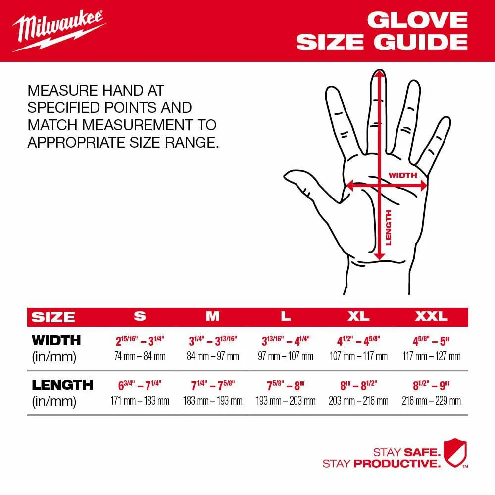 Milwaukee 48-73-8732B High Dexterity A3 Polyurethane Dipped Gloves - Large