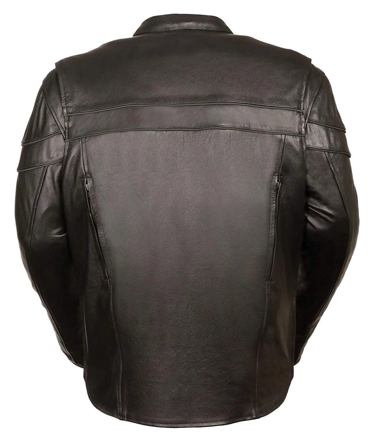 Milwaukee Leather ML1408 Men's Black 'Savage' Sporty Crossover Leather Jacket