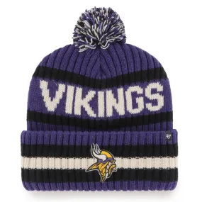 Minnesota Vikings '47 Brand Purple/Black Bering Cuff Knit w/ Pom