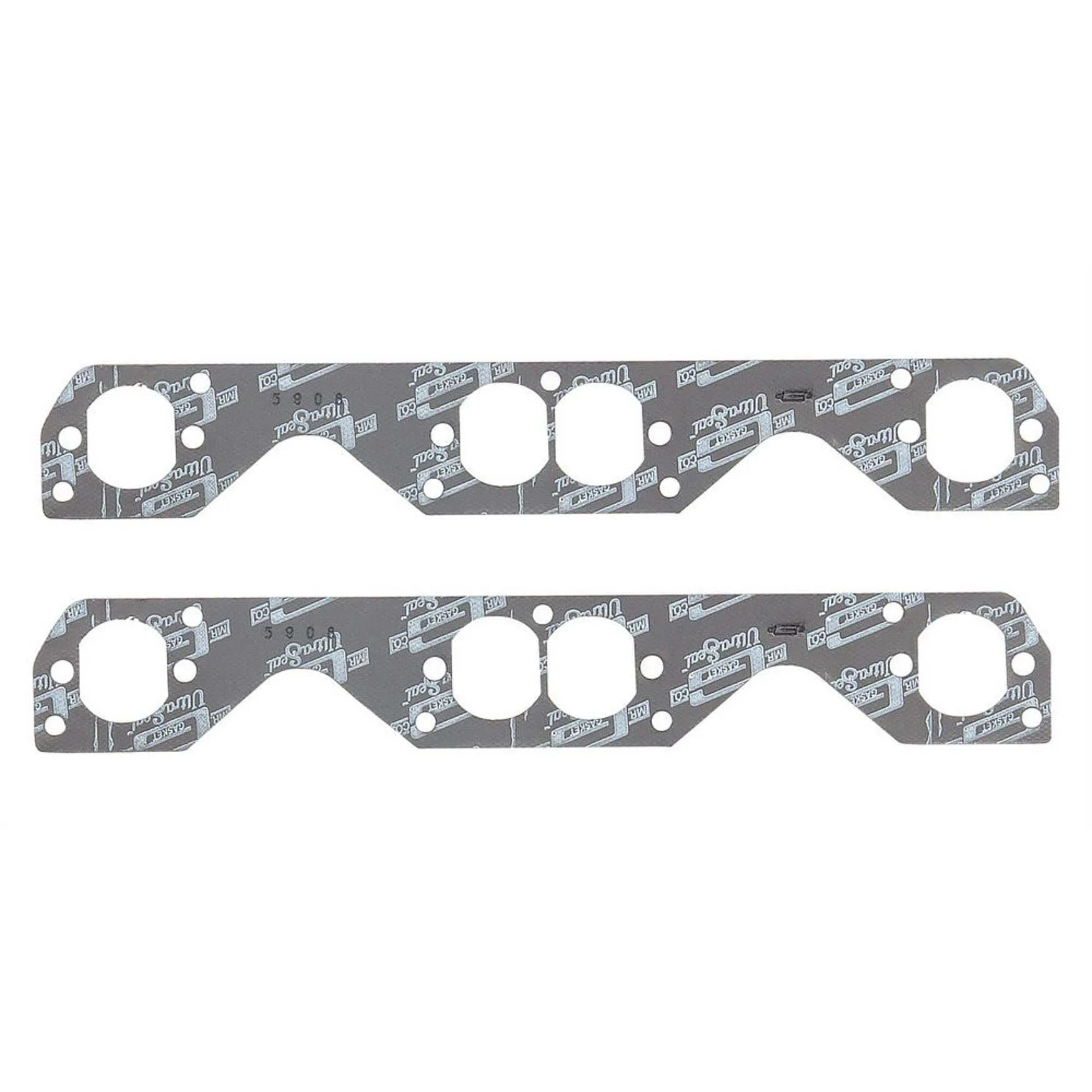 Mr. Gasket Ultra-Seal Header Gaskets - Steel Core Laminate - Stock Port - SB Chevy - Hooker Plate