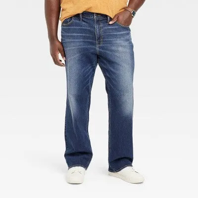 New - Goodfellow & Co Men's Tall Mid Rise Straight Leg Fit Below Knee Denim Jeans