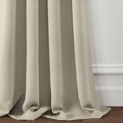 New - Set of 2 (84"x52") Insulated Grommet Blackout Window Curtain Panels Neutral - Lush Décor