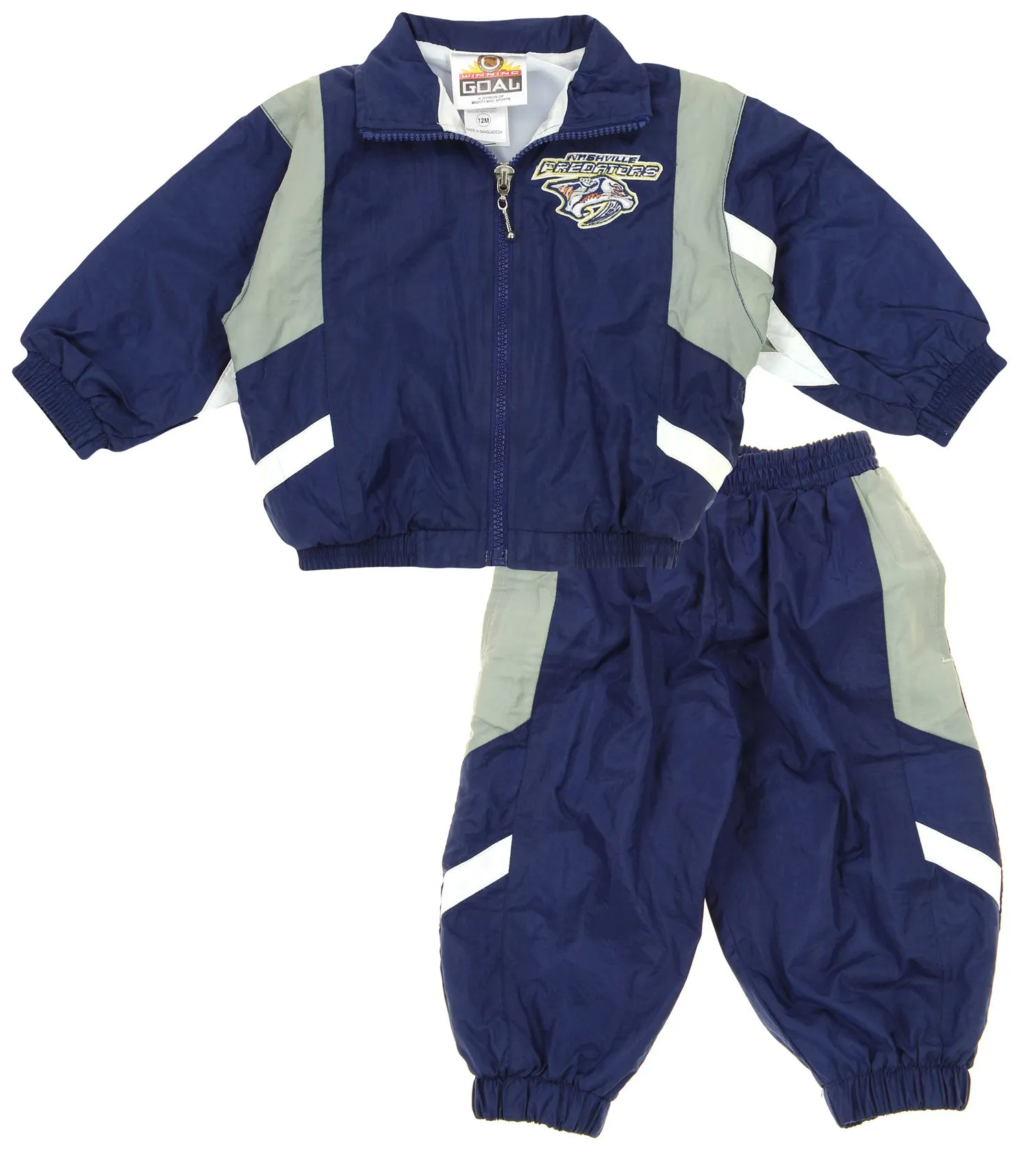 NHL Infant Nashville Predators Windbreaker Set, Navy & Grey