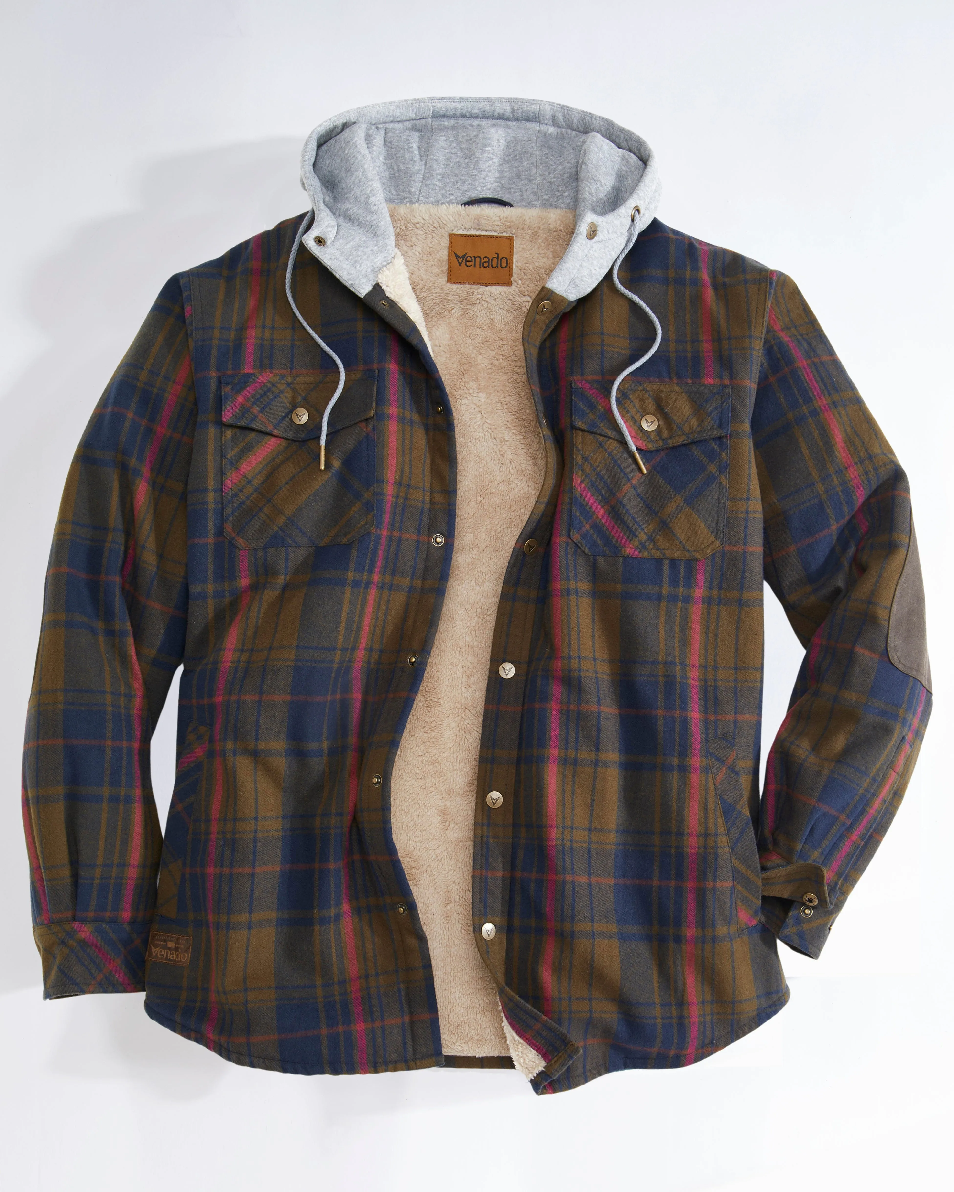 NorthWoods Berber Lined Hooded Shirt Jacket