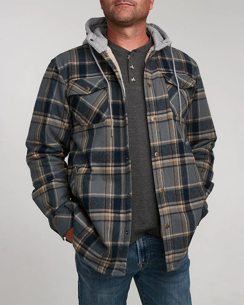 NorthWoods Berber Lined Hooded Shirt Jacket