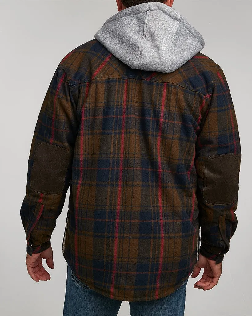 NorthWoods Berber Lined Hooded Shirt Jacket