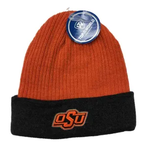 Oklahoma State Cowboys TOW Orange Gray Acrylic Knit Cuffed Skull Beanie Hat Cap