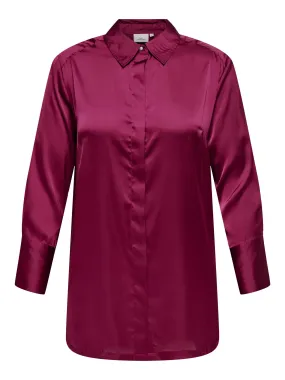 Only Carmakoma Satin Shirt in Plum