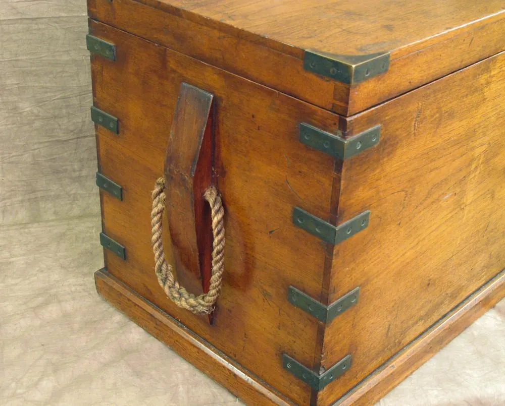 Original British Naval Named Captains Chest from the H.M.S. SIRIUS, Dated 1802