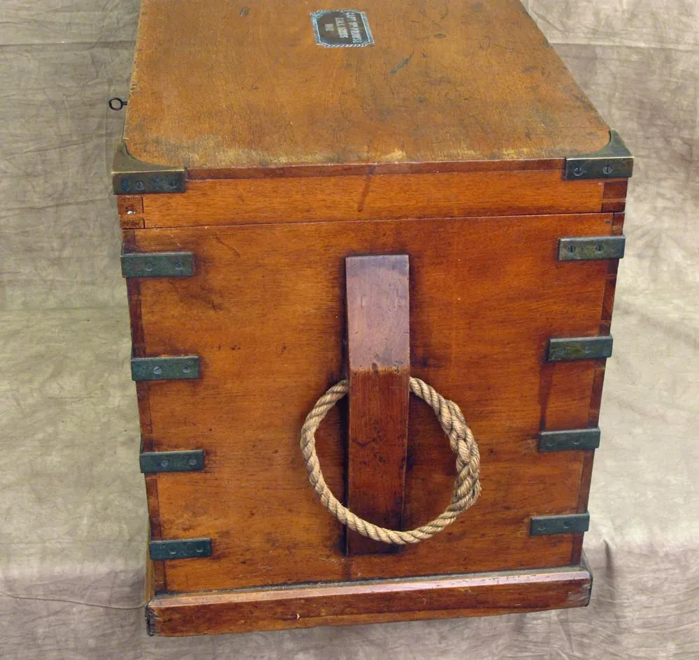 Original British Naval Named Captains Chest from the H.M.S. SIRIUS, Dated 1802