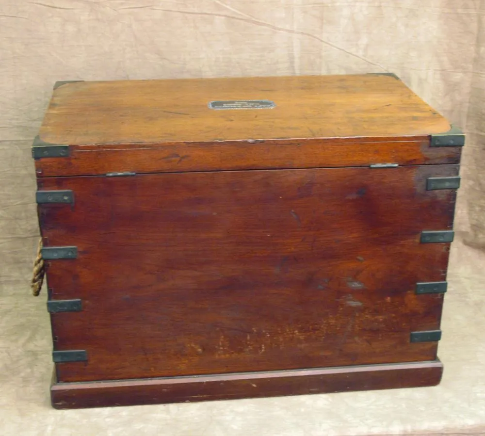 Original British Naval Named Captains Chest from the H.M.S. SIRIUS, Dated 1802