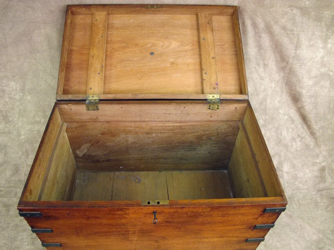 Original British Naval Named Captains Chest from the H.M.S. SIRIUS, Dated 1802