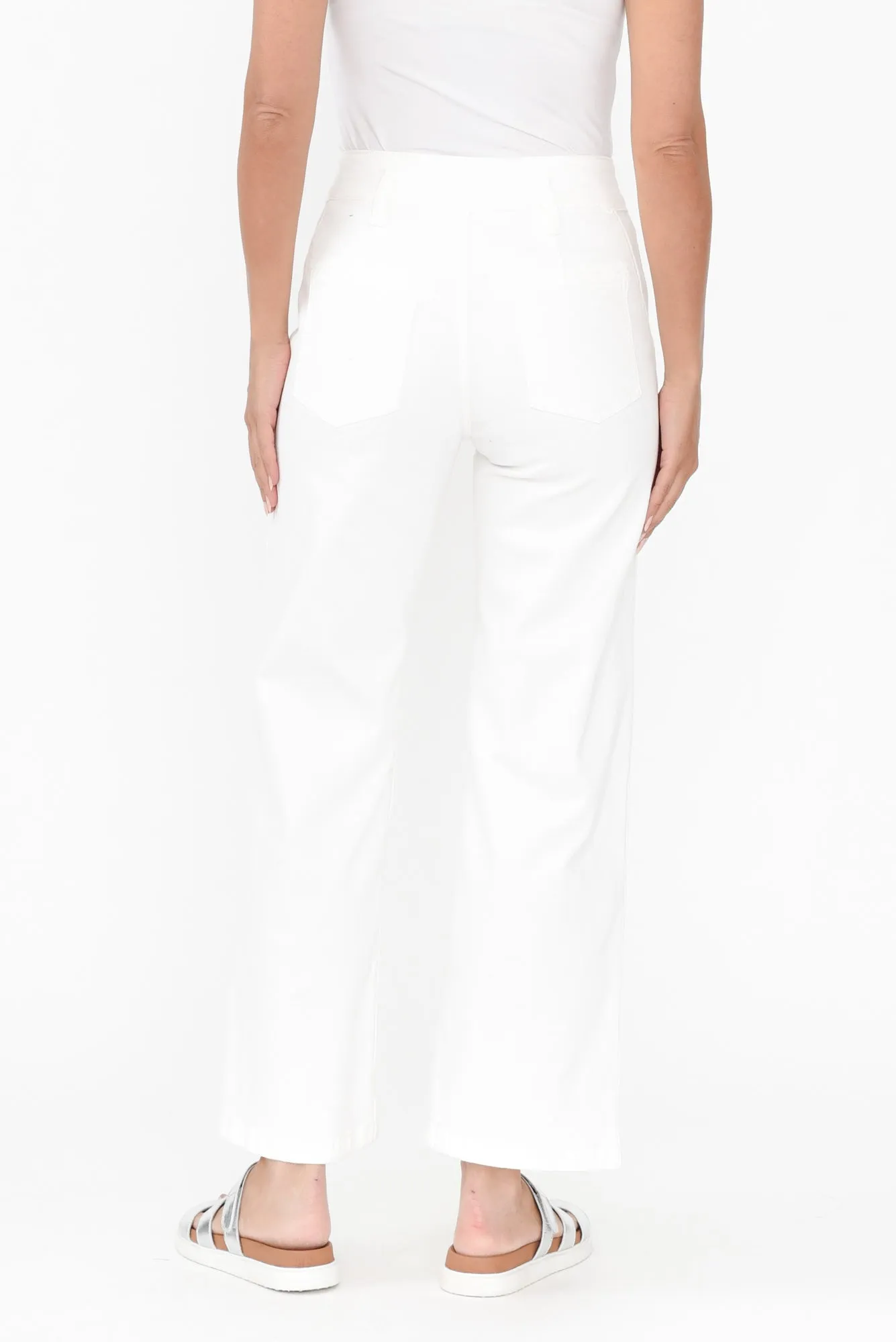 Orwell White Wide Leg Jeans