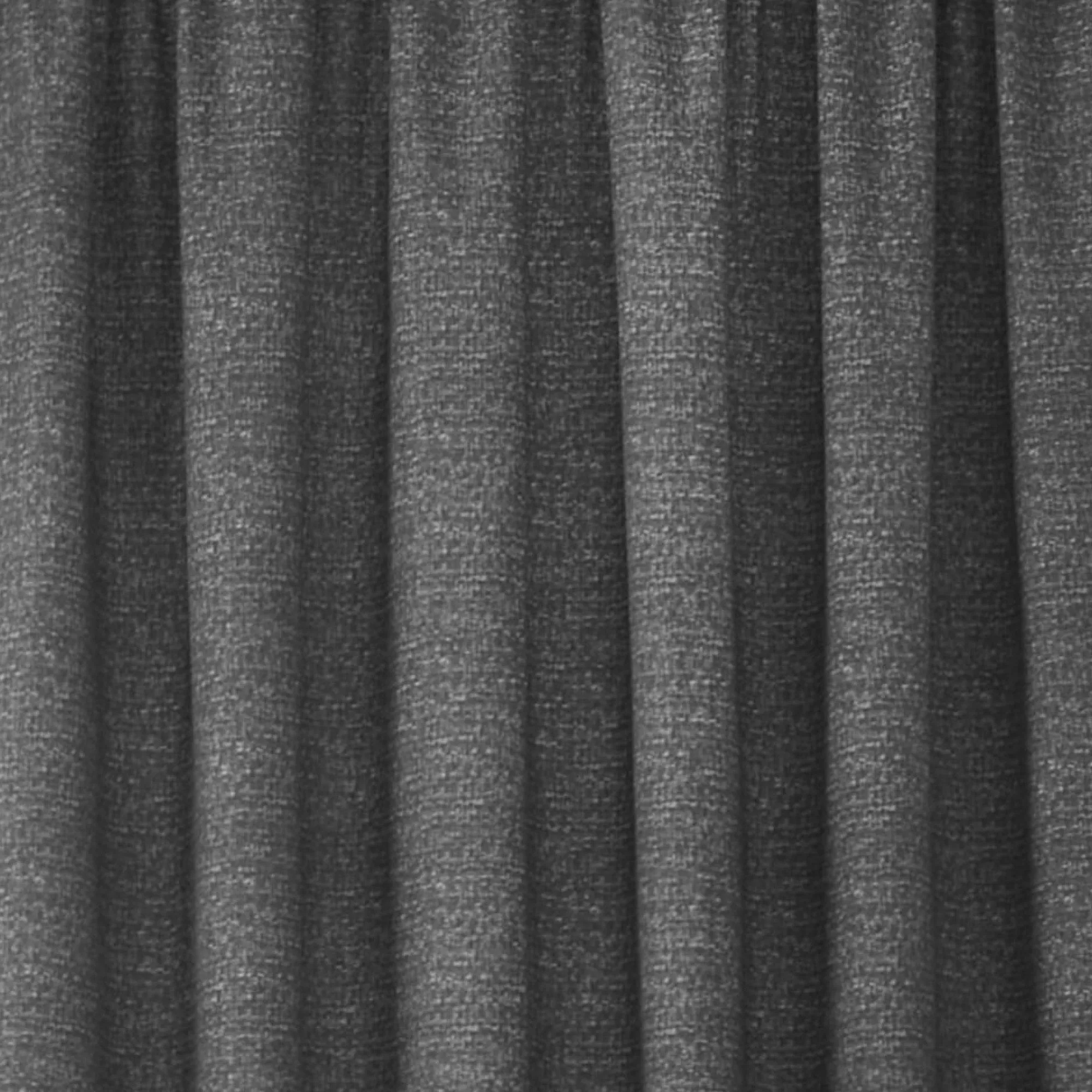 Pembrey Pair of Super Thermal Pencil Pleat Curtains in Charcoal