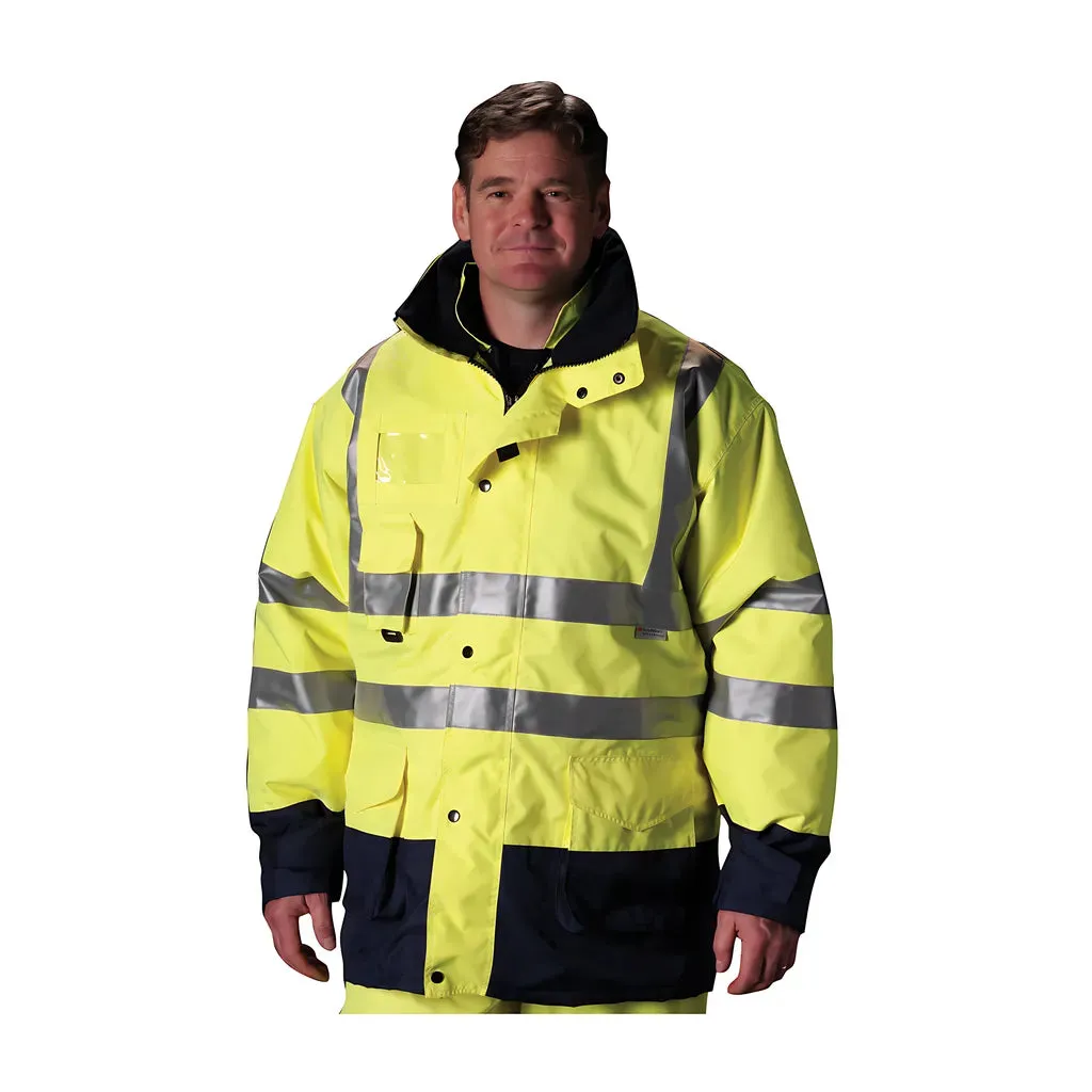 PIP 343-1756-YEL/M ANSI Type R Class 3 7-in-1 All Conditions Coat with Inner Jacket and Vest Combination