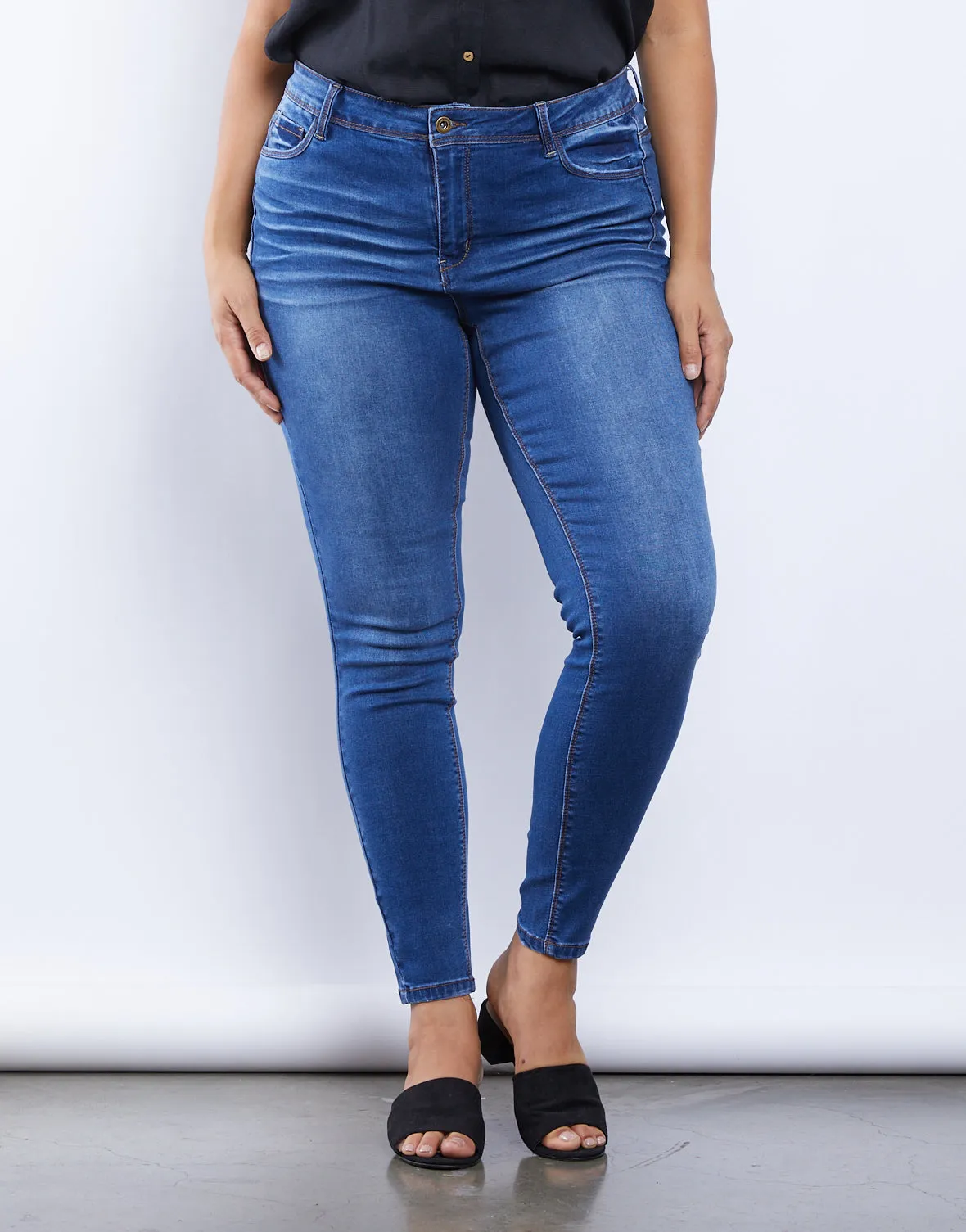 Plus Size Plain And Simple Jeans