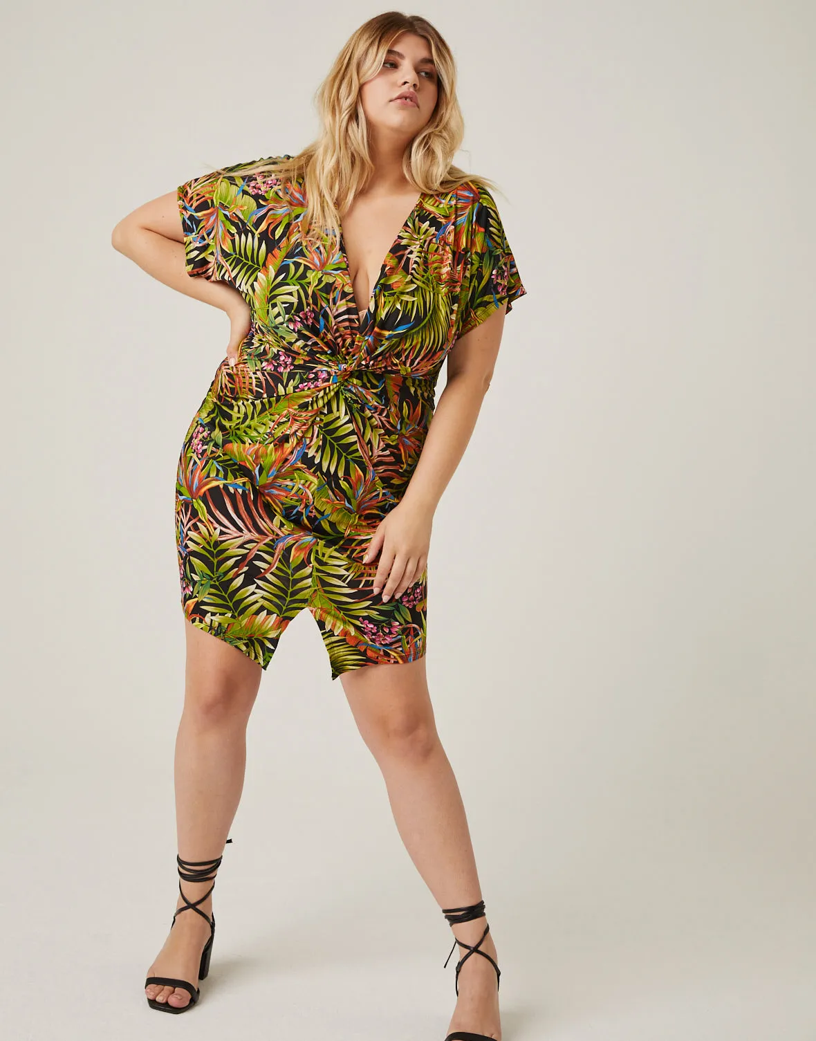 Plus Size Tropical Twist Dress