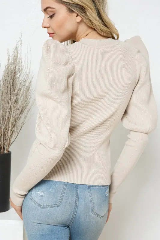 Pop Your Sleeve Top (Cream)