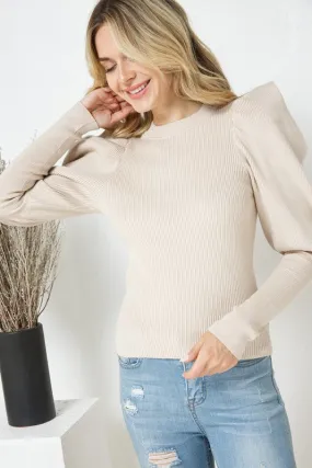 Pop Your Sleeve Top (Cream)