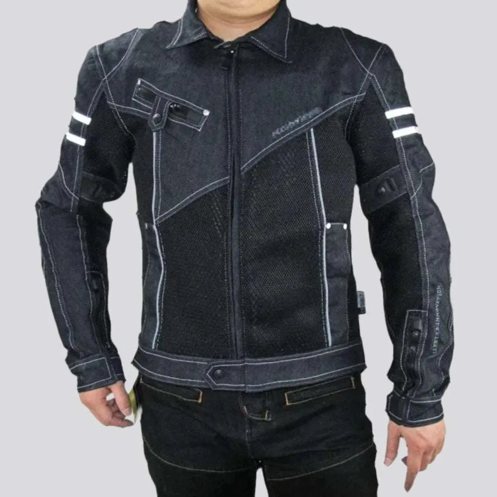 Protective slim riding jeans jacket