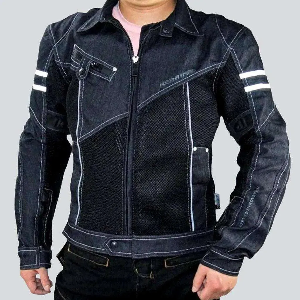 Protective slim riding jeans jacket