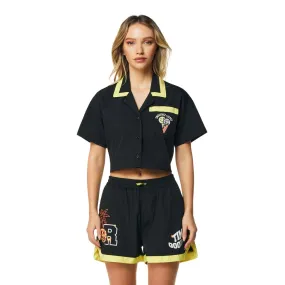 Resort Cropped Shirt - Black