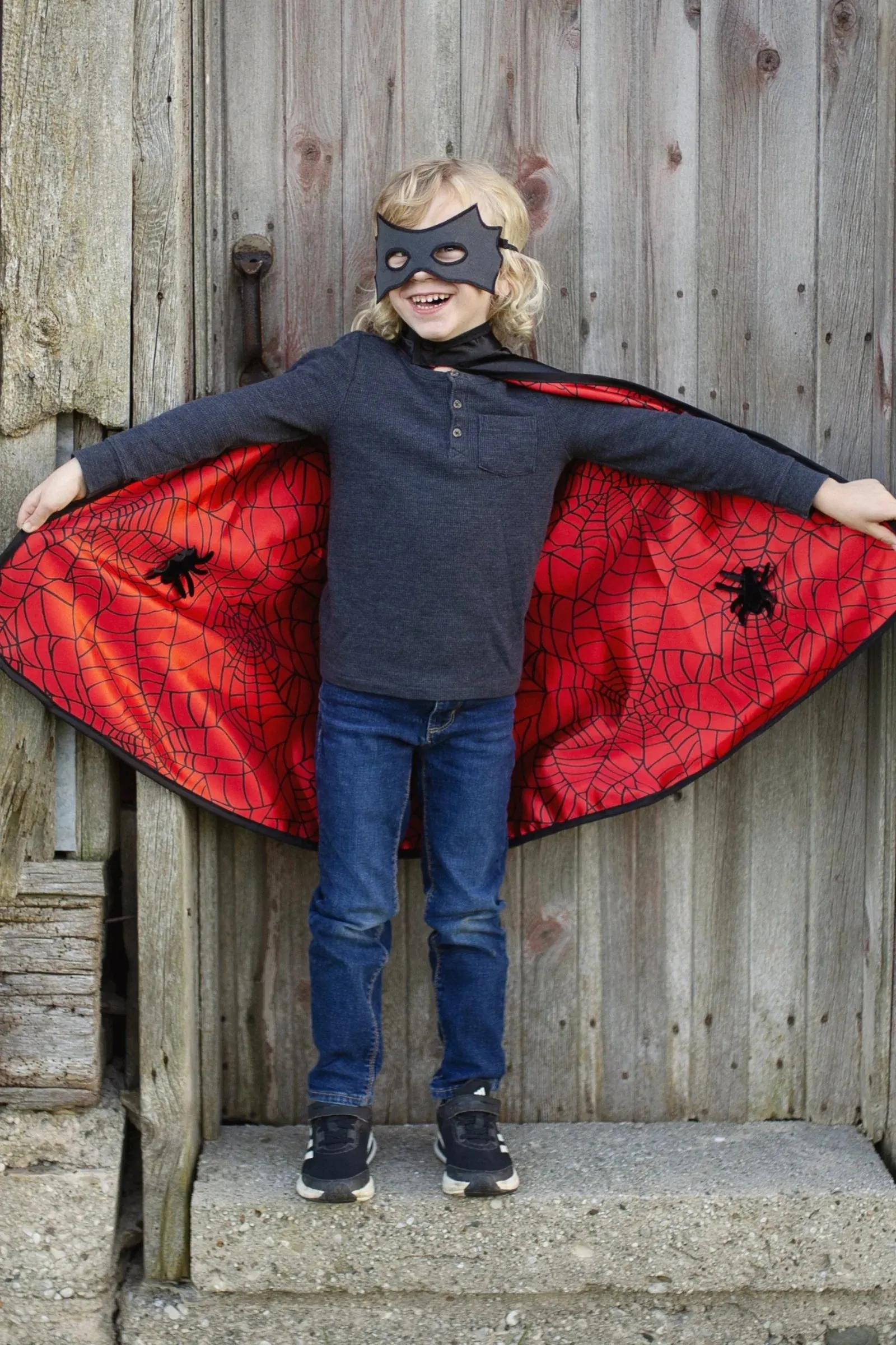 Reversible Spider/Bat Cape & Mask, Size 3-4